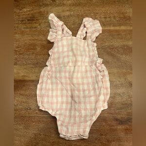 Mud Pie baby-girls Girls Pink Gingham Bubble size 6-9 months